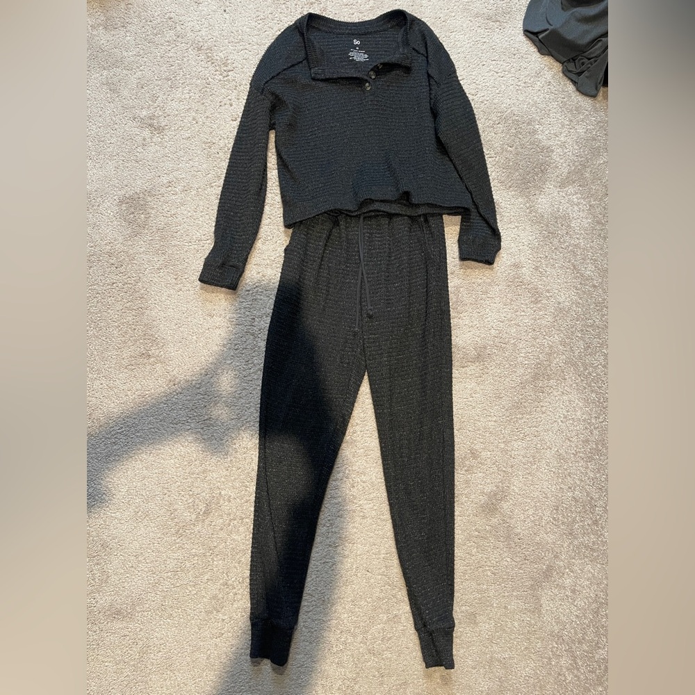 SO Black Track Pants & Joggers Set